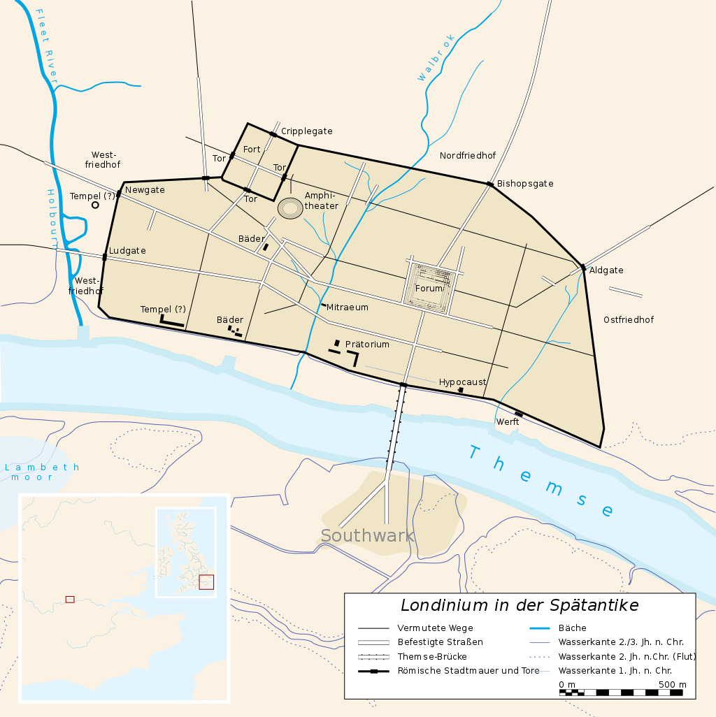 London Römersiedlung, 400 n.Chr.
